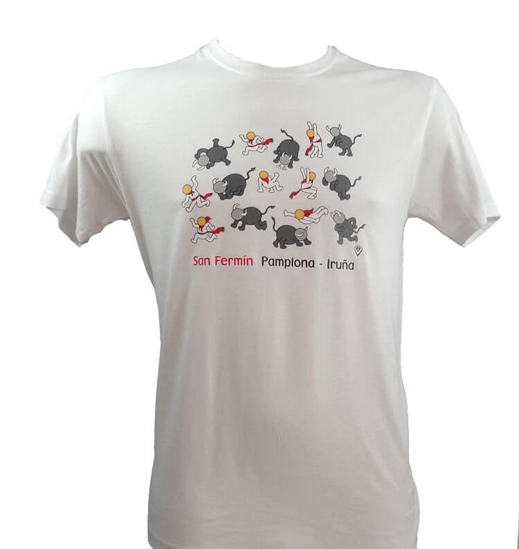 TEE-SHIRT HOMME GYM TONIC SAN FERMIN BLANC OU ROUGE