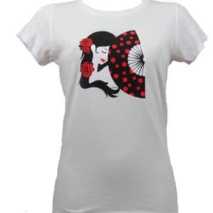 TEE-SHIRT FEMME GITANE 2 EN BLANC OU ROUGE