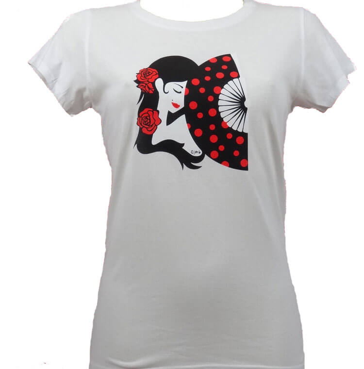 TEE-SHIRT FEMME GITANE 2 EN BLANC OU ROUGE