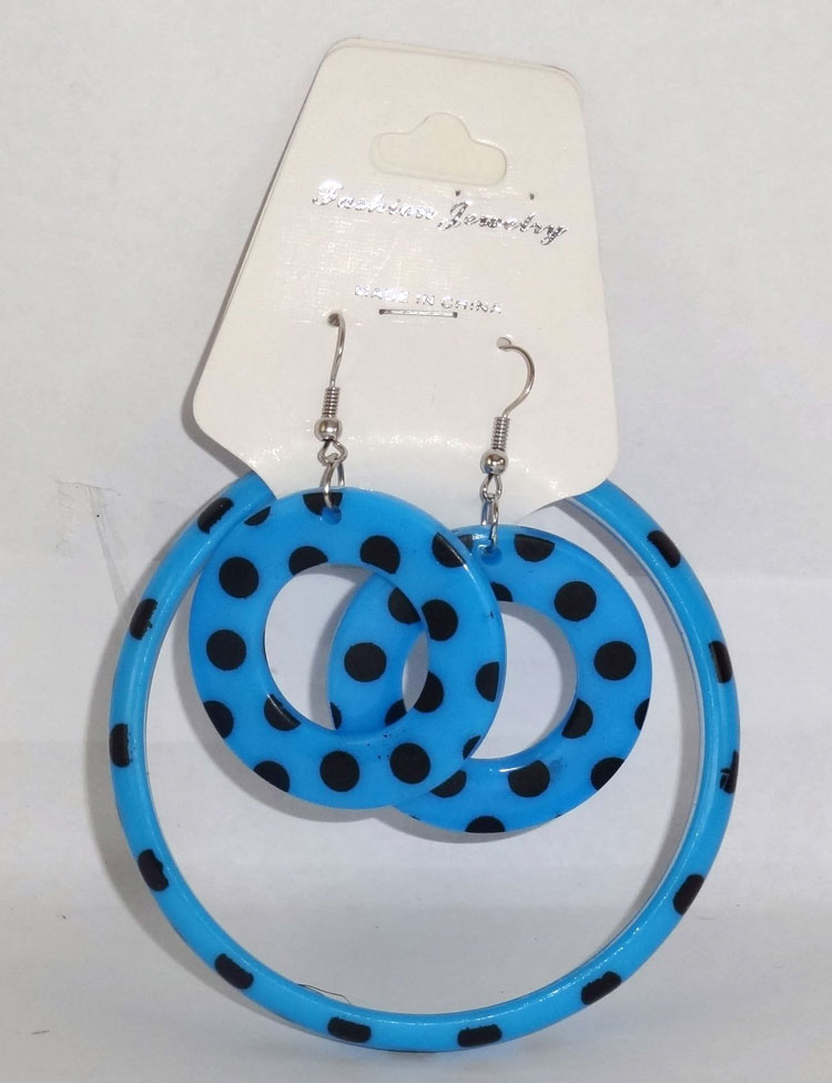ENSEMBLE FILLETTE BRACELET ET BOUCLRE D'OREILLE BICOLOR A POIS – Image 4