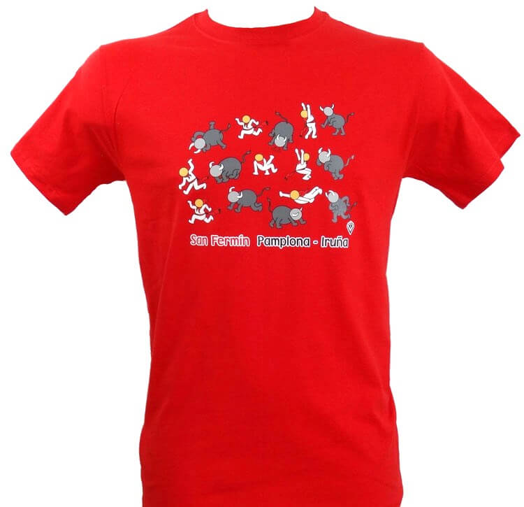 TEE-SHIRT HOMME GYM TONIC SAN FERMIN BLANC OU ROUGE – Image 2