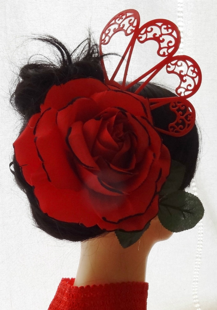 FLEUR FLAMENCO ROUGE A QUEUE