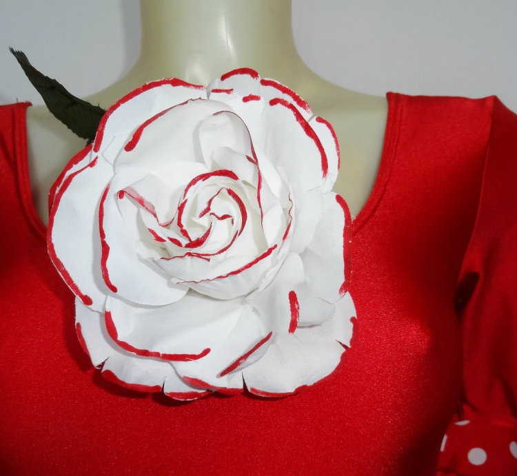 FLEUR FLAMENCO BICOLOR A QUEUE EN 6 COULEURS