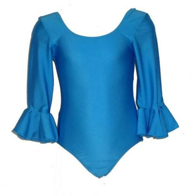 BODY FEMME MANCHE 3/4 TURQUOISE