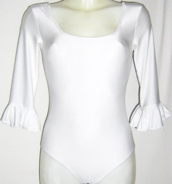 BODY FEMME MANCHE 3/4 BLANC