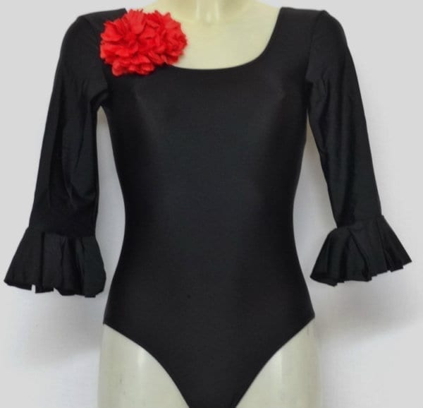 BODY FEMME MANCHE 3/4 NOIR