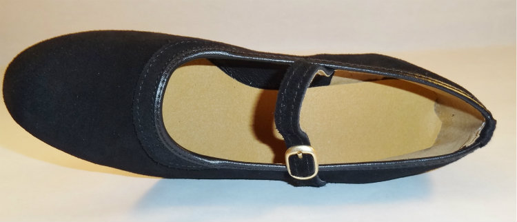 CHAUSSURES FLAMENCO OU SEVILLANE , DAIM AVEC BRIDE, CLOUTEES – Image 2