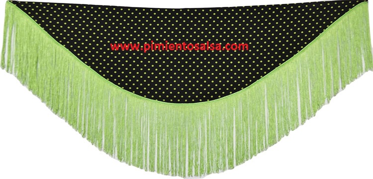 MANTON ; CHALE ; TRIANGLE , NOIR A POIS VERT