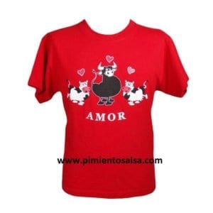 TEE-SHIRT ENFANT AMOR  ROUGE