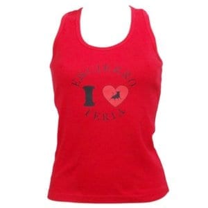 DEBARDEUR FEMME J LOVE YOU ROUGE