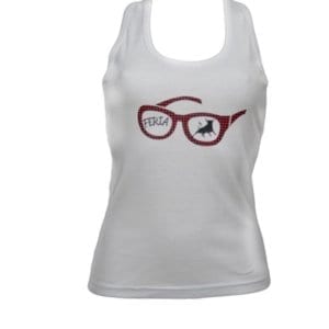 DEBARDEUR FEMME LUNETTE BLANC