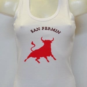 DOS NAGEUR TORO FURI SAN FERMIN EN BLANC