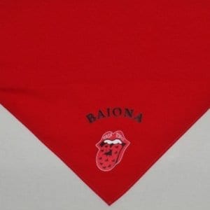 FOULARD SERIGRAPHIE ROUGE LANGUE BAIONA