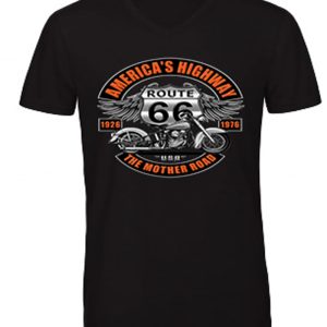 T-SHIRT HOMME BIKER AMERICAN ROUTE66 MOTHER ROAD BIKER 22720