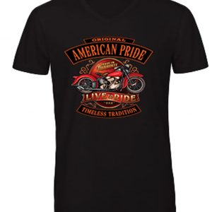 T-SHIRT HOMME BIKER AMERICAN LIVE TO RIDE MILWAUKEE 23592