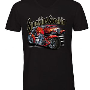 T-SHIRT HOMME BIKER AMERICAN SMOKIN AND STROKIN 23596