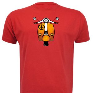 T-shirt rouge scooter